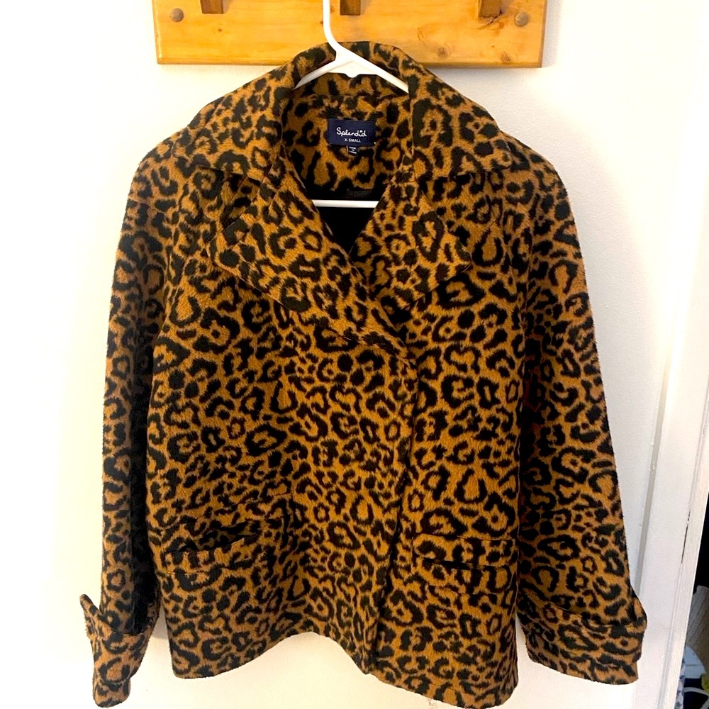 Splendid animal print jacket/coat XS